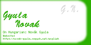 gyula novak business card