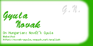 gyula novak business card